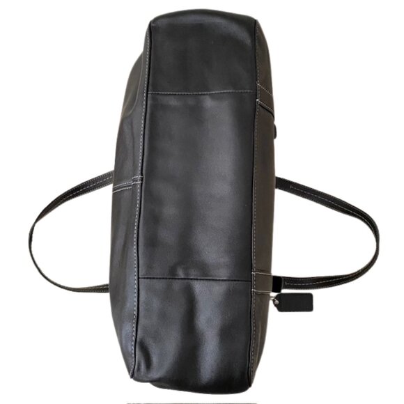 Coach Chelsea Black Leather Tote Crossbody Carryall Bag - Preowned - Picture 4 of 12